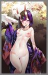  chushengdao fate/grand_order horns naked pussy sake shuten_douji_(fate/grand_order) 