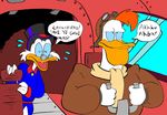 avian bird duck ducktales english_text eyewear glasses goggles hat launchpad_mcquack male scarf scrooge_mcduck text top_hat unknown_artist 