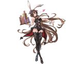  animal_ears bare_shoulders breasts brown_hair bunny_ears bunny_tail crossed_legs detached_collar fake_animal_ears flower full_body granblue_fantasy hair_flower hair_ornament heart holding large_breasts leotard long_hair looking_at_viewer minaba_hideo official_art one_eye_closed poker_chip rosetta_(granblue_fantasy) smile solo tail thighhighs transparent_background very_long_hair wrist_cuffs 