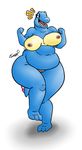  anthro bbwpokedex belly big_belly big_breasts bouncing_breasts breasts eddy_okapi female happy nintendo nipples overweight overweight_female pok&eacute;mon pussy slightly_chubby smile solo teeth totodile video_games wide_hips 