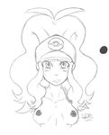  breasts hat nintendo nipples nude pokemon pokemon_(game) pokemon_black_and_white pokemon_bw ponytail sonicdash touko_(pokemon) white white_(pokemon) 