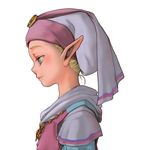 blonde_hair blue_eyes blush closed_eyes dress hat ikeda_73-go light_smile pointy_ears princess_zelda profile simple_background smile solo the_legend_of_zelda the_legend_of_zelda:_ocarina_of_time upper_body white_background young_zelda younger 