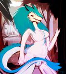  abstract blue_fur breasts dirtyscoundrel fur pussy sergal tree waterfall white_fur 