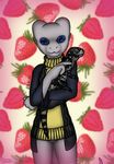  2017 alien anthro clothed clothing digital_media_(artwork) drawing earthbound_(series) featureless_crotch front_view geno28_(artist) gieeg hi_res humanoid lizard looking_at_viewer mammal navel nintendo not_furry portrait reptile scalie signature slim smile solo standing sweater tegu video_games virgin_killer_sweater 