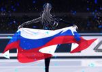  bad_id bad_pixiv_id blue_flower blue_rose con_potata flag flower from_behind head_wreath male_focus petals ponytail rose russian_flag silver_hair skating_rink teenage viktor_nikiforov younger yuri!!!_on_ice 
