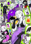  3girls black_lips gothic homestuck imnotlole jade_harley kanaya_maryam multiple_girls non-web_source rose_lalonde squid 