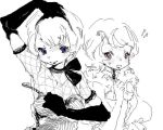  2girls black_lips gothic homestuck multiple_girls non-web_source pink_eyes purple_eyes rose_lalonde roxy_lalonde source_request unknown_artist 