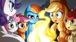  apple_bloom_(mlp) applejack_(mlp) campfire equine fire friendship_is_magic horn horse mammal my_little_pony mysticalpha pegasus pony rainbow_dash_(mlp) rarity_(mlp) scootaloo_(mlp) sweetie_belle_(mlp) unicorn wings 