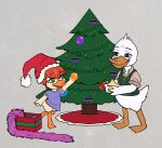 adopted_(lore) adopted_daughter_(lore) anatid anseriform anthro avian bird bottomless child christmas christmas_clothing christmas_decorations christmas_headwear christmas_ornament christmas_star christmas_tree clothed clothing darkwing_duck daughter_(lore) disney drake_mallard duck ducktales duo father_(lore) father_and_child_(lore) father_and_daughter_(lore) female gosalyn_mallard gosalyn_waddlemeyer hat headgear headwear hi_res holidays honeyvanilla male parent_(lore) parent_and_child_(lore) parent_and_daughter_(lore) plant santa_hat shirt sweater t-shirt topwear tree wholesome young