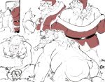 absurd_res bear big_butt breast_squeeze breasts butt canid canine canis christmas duo embrace hi_res holidays hug male male/male mammal moobs mount overweight overweight_male ride santa_claus sex wolf