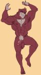 abs anthro armpit_hair balls bear biceps blush body_hair buttdawg claws genitals hi_res kumatetsu male mammal muscular muscular_anthro muscular_male nipples pecs penis solo the_boy_and_the_beast vein veiny_penis