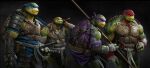 3_fingers absurd_res armor donatello_(tmnt) fingers green_body green_skin group hi_res humanoid leonardo_(tmnt) male mask melee_weapon michelangelo_(tmnt) muscular muscular_male ninja nunchaku raf_grassetti raphael_(tmnt) reptile scalie shell staff sword teenage_mutant_ninja_turtles teenager turtle warrior weapon young