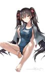  erect_nipples feet girls_frontline qbz-97 school_swimsuit signed swimsuits wet zen_(artist) 