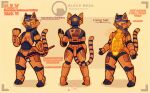 absurd_res ambiguous_gender anthro armor clothed clothing digital_media_(artwork) english_text half-life hev_suit hi_res human humanoid living_clothing looking_at_viewer mammal model_sheet nagifur simple_background solo standing tail text tools valve weapon