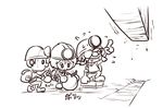  bomb commentary_request dark_spelunker_(minna_de_waiwai!_spelunker) eyepatch hat headlight hopping jumpsuit lighter minna_de_waiwai!_spelunker multiple_boys multiple_girls pointing pointing_up shouting skipping spelunker spelunker_(minna_de_waiwai!_spelunker) spelunker_world spelunkette_(minna_de_waiwai!_spelunker) spiked_hair sweat sweatdrop sweating_profusely switch 
