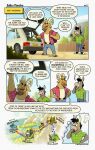 2023 anthro asinus bottomwear bovid caprine car clothing comic detailed_background dialogue donkey duo english_text equid equine goat guayodraws hi_res julio_(julio_&amp;_poncho) male mammal map outside pants shirt text topwear vehicle
