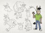 2023 4_fingers anthro asinus biped bottomwear clothing donkey equid equine fingers guayodraws humanoid_hands julio_(julio_&amp;_poncho) male mammal pants shirt simple_background sitting sketch solo topwear