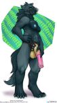 2024 absurd_res animal_dildo animal_sex_toy anthro big_dildo biped black_body black_fur blue_nipples breasts claws digital_media_(artwork) digitigrade dildo equine_dildo female full-length_portrait fur green_eyes grey_body grey_fur gulonine hi_res mammal mustelid musteline muzzle_(object) nipples paws portrait sex_toy standing strapon the_gentle_giant toe_claws wolverine