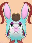 absurd_res anthro bell blue_body blue_fur bodypaint clothing clown face_paint fetch_(fetchbunny) fetchbunny fur green_eyes hare hat headgear headwear hi_res lagomorph leporid long_ears male mammal solo