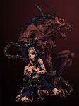  abomination_(dd) breasts chain crossgender darkest_dungeon demon female locks nipples 