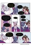 bastriw blush brown_eyes canid canine canis comic dialogue domestic_cat domestic_dog felid feline felis fernando_(bastriw) green_eyes hi_res male mammal nico_(bastriw) pato_(bastriw) purple_eyes text wolf