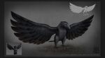 3d_(artwork) absurd_res ambiguous_gender anthro artist_name avian beak beak_scar belt bird black_beak black_body black_feathers black_feet black_scales black_scutes black_talons concept_art corvid corvus_(genus) digital_media_(artwork) duo english_text feathers feet feral grey_background hi_res jude_pires legend_beast_(legends_of_chima) legends_of_chima lego male multicolored_eyes nude official_art oscine passerine purple_body purple_feathers purple_hands raven raven_legend_beast red_eyes red_sclera ripnik_(legends_of_chima) scales simple_background size_difference spread_wings t-pose tail text two_tone_eyes wings yellow_eyes