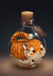  2017 bottle cute feline feral mammal potion silverfox5213 solo tiger 