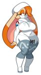 absurd_res anthro big_breasts boots breasts clothing cosplay emblem female fiinel footwear gym_leader hi_res knee_boots knee_highs lagomorph legwear leporid mammal mature_female melony_(pokemon) nintendo number number_on_clothing pokemon rabbit sega solo sonic_the_hedgehog_(series) thick_thighs vanilla_the_rabbit wide_hips