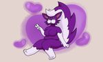  2017 anthro blue_eyes breasts female fluffy fluffy_tail flying_afro fur hi_res nintendo pok&eacute;mon pok&eacute;morph rosa(flying_afro) skuntank slightly_chubby solo thick_thighs video_games 