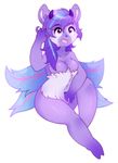  2017 anthro breasts butterfly_wings caprine digital_media_(artwork) female fur hi_res hooves horn insect_wings ixi kissurai mammal neopets purple_eyes purple_fur raikissu simple_background solo thick_thighs voluptuous white_background wings 