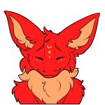 dragon eyes_closed fur mythological_creature mythological_scalie mythology red_body scalie solo symrea telegram_sticker