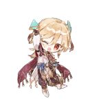  1boy ;o arm_up black_gloves black_pants blonde_hair blue_sash blush blush_stickers cape chibi commentary_request earrings feather_hair_ornament feathers fingerless_gloves genshin_impact gloves gold_trim hair_between_eyes hair_ornament jewelry kaveh_(genshin_impact) long_hair long_sleeves looking_at_viewer male_focus necklace nekorune_(bukubuku_awai) one_eye_closed open_mouth pants parted_bangs puffy_long_sleeves puffy_sleeves red_cape red_eyes sash shirt shoes sidelocks solo sparkle sweatdrop tassel transparent_background vision_(genshin_impact) white_footwear white_shirt 