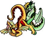 dragon duo european_mythology fan_character female feral lewdfang male male/female mythological_creature mythological_scalie mythology rainwing_(wof) raised_tail scalie sex slutty_face spread_legs spreading tail tongue tongue_out western_dragon wings wings_of_fire