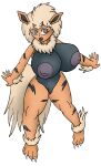 absurd_res alpha_channel anthro arcanine areola big_areola big_breasts big_nipples breasts cyberkaku featureless_crotch female full_lips generation_1_pokemon hi_res huge_breasts nintendo nipples nude pokemon pokemon_(species) solo