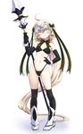  absurdly_long_hair ahoge armor armored_boots bell bikini_armor black_bra black_gloves black_legwear black_panties blonde_hair blush_stickers boots bra breasts elbow_gloves fate/grand_order fate_(series) full_body fur_trim gloves hair_ribbon headpiece holding holding_weapon jeanne_d'arc_(fate)_(all) jeanne_d'arc_alter_santa_lily jingle_bell kazuma_muramasa long_hair looking_at_viewer navel over-kneehighs panties polearm ribbon sketch small_breasts solo spear standing thighhighs underwear very_long_hair weapon yellow_eyes 