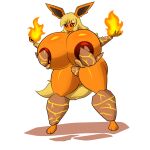 anthro areola areola_slip big_breasts big_butt blaze_(ultrazeta120) breasts butt eeveelution female fire flareon generation_1_pokemon hi_res huge_breasts huge_butt hyper hyper_breasts nintendo pokemon pokemon_(species) solo ultrazeta120 wide_hips