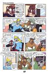 absurd_res anthro bruce_clops canid canine canis comet_stars comic dialogue_box domestic_cat equid equine felid feline felis hi_res horse male mammal nathan_howls raccoon_dog slightly_chubby slightly_chubby_anthro slightly_chubby_male speech_bubble tanuki thekinkybear will_whiskers wolf