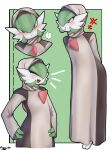 absurd_res angry anthro clothed clothing confusion dress eyes_closed female gardevoir generation_3_pokemon headgear headwear hi_res hijab mouth_closed nintendo pokemon pokemon_(species) religious_clothing religious_headwear rizal_ok solo talk
