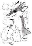 anthro dragon furum furum2023 hi_res male mintealon mythological_creature mythological_scalie mythology rain_dragon scalie sketch speech_bubble teryx teryx_commodore towel