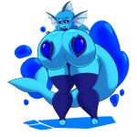 anthro areola areola_slip big_breasts big_butt breasts butt crystal_(ultrazeta120) curvy_figure ear_fins eeveelution female fin generation_1_pokemon hi_res hourglass_figure huge_breasts hyper hyper_breasts nintendo pasties pokemon pokemon_(species) solo ultrazeta120 vaporeon