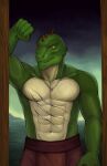 abs anthro biceps fletcher236 gorn_(species) hi_res lizard male muscular muscular_anthro muscular_male pecs pupils reptile scales scalie scar slit_pupils solo spikes spikes_(anatomy)