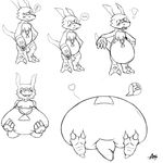  2017 azureclover belly big_belly digimon digitigrade guilmon inflation male obese open_mouth overweight reptile scalie sketch video_games weight_gain 