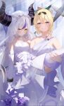  2girls highres hololive kazama_iroha la+_darknesss multiple_girls wedding yuri 