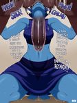  1boy 1girl blue_hair blue_skin breasts dark_skin deepthroat fellatio huge_penis insertion jlullaby lapis_lazuli_(steven_universe) midriff oral penis pussy_juice steven_universe sweat testicles uncensored x-ray 