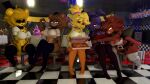 2penkiy 3d_(artwork) animatronic anthro avian balloon bear belt big_breasts bird blue_eyes bonnie_(cally3d) bonnie_(fnaf) breasts canid canine checkered checkered_floor chica_(cally3d) chica_(fnaf) chicken clothed clothing container digital_media_(artwork) eye_patch eyewear female five_nights_at_freddy&#039;s food fox foxy_(cally3d) foxy_(fnaf) freddy_(fnaf) fredina&#039;s_nightclub fredina_(cally3d) galliform gallus_(genus) golden_freddy_(fnaf) golden_fredina_(cally3d) group hat headgear headwear hi_res inflatable lagomorph legwear leporid machine mammal party_hat phasianid pizza pizza_box pupils rabbit robot scottgames slit_pupils thigh_highs top_hat yellow_eyes
