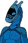 abynth abynth_(abynth) alpha_channel ambiguous_gender anthro charging_indicator clothing headgear headwear label machine portrait robot robot_anthro simple_background synth_(vader-san) text text_on_clothing text_on_headwear transparent_background