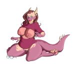  animal_humanoid anthro big_breasts bottomless breasts brown_hair clothed clothing exposed_breasts eyewear female genitals glasses growth hair horn human humanoid kobold mammal mid_transformation narusewolf nipples nude open_clothing open_shirt open_topwear pawpads paws pussy raised_clothing raised_shirt raised_topwear red_clothing red_shirt red_topwear scalie scalie_humanoid shirt shirt_only sitting slightly_chubby snout snout_growth solo sweater thick_thighs topwear topwear_only transformation turtleneck 