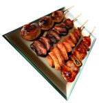  food food_focus highres meat no_humans original short208 skewer still_life transparent_background tray 