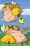  anthro aviator_cap aviator_goggles duo flying hi_res koopa koopa_paratroopa koopa_troopa male mario_bros nintendo obese obese_anthro obese_male overweight overweight_anthro overweight_male paper_mario parakarry scalie sitting_on_another solo_focus tehsquishyray wings 