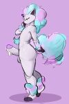 absurd_res anthro arched_back balls big_butt big_penis bodily_fluids butt cum equid equine femboy galarian_form galarian_ponyta generation_8_pokemon genital_fluids genitals hand_on_mouth hi_res horse humanoid_genitalia humanoid_penis i_will_dance_only_if_the_beat_is_funky leaking_cum looking_down male mammal mane nintendo penis pokemon pokemon_(species) pony regional_form_(pokemon) shaded side_view simple_shading solo standing thick_thighs white_body